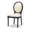Baxton Studio Louis French Inspired Beige Faux Leather Upholstered & Black Finished Wood Dining Chair, PK2 201-2PC-12337 - alternate 5